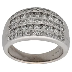 18ct White Gold 1.00ct Diamond Dress/Cocktail Ring Size L