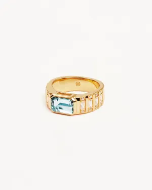 18k Gold Vermeil Calm Your Soul Topaz Ring