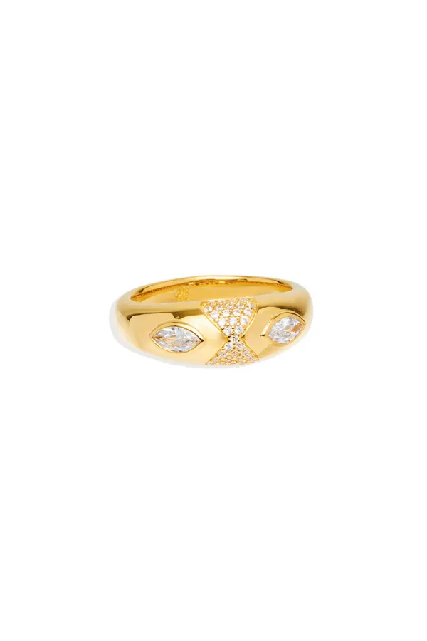 18k Gold Vermeil Watchful Gaze Ring