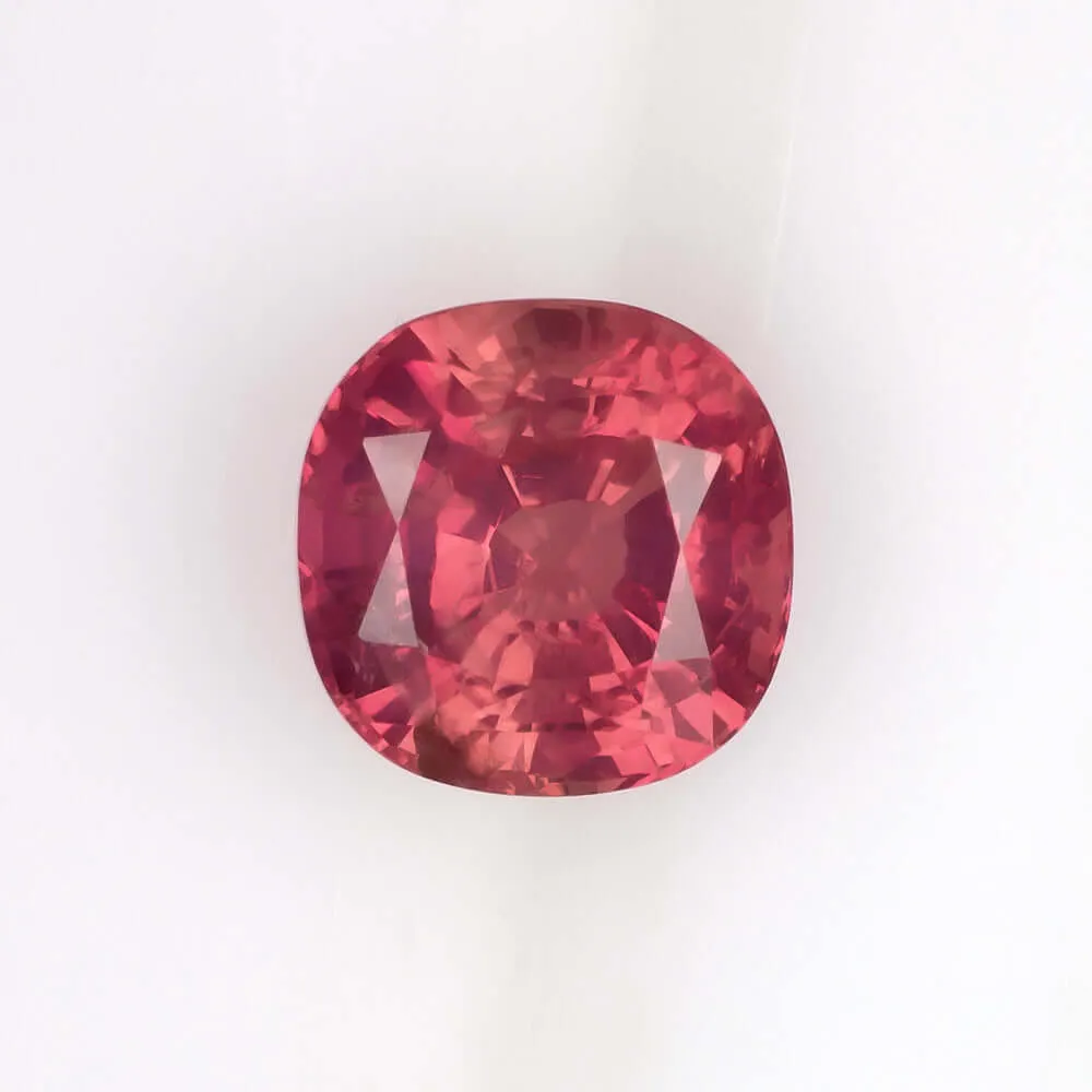 2ct AGL CERTIFIED PADPARADSCHA SAPPHIRE ORANGE PINK NATURAL CUSHION SHAPE LOOSE