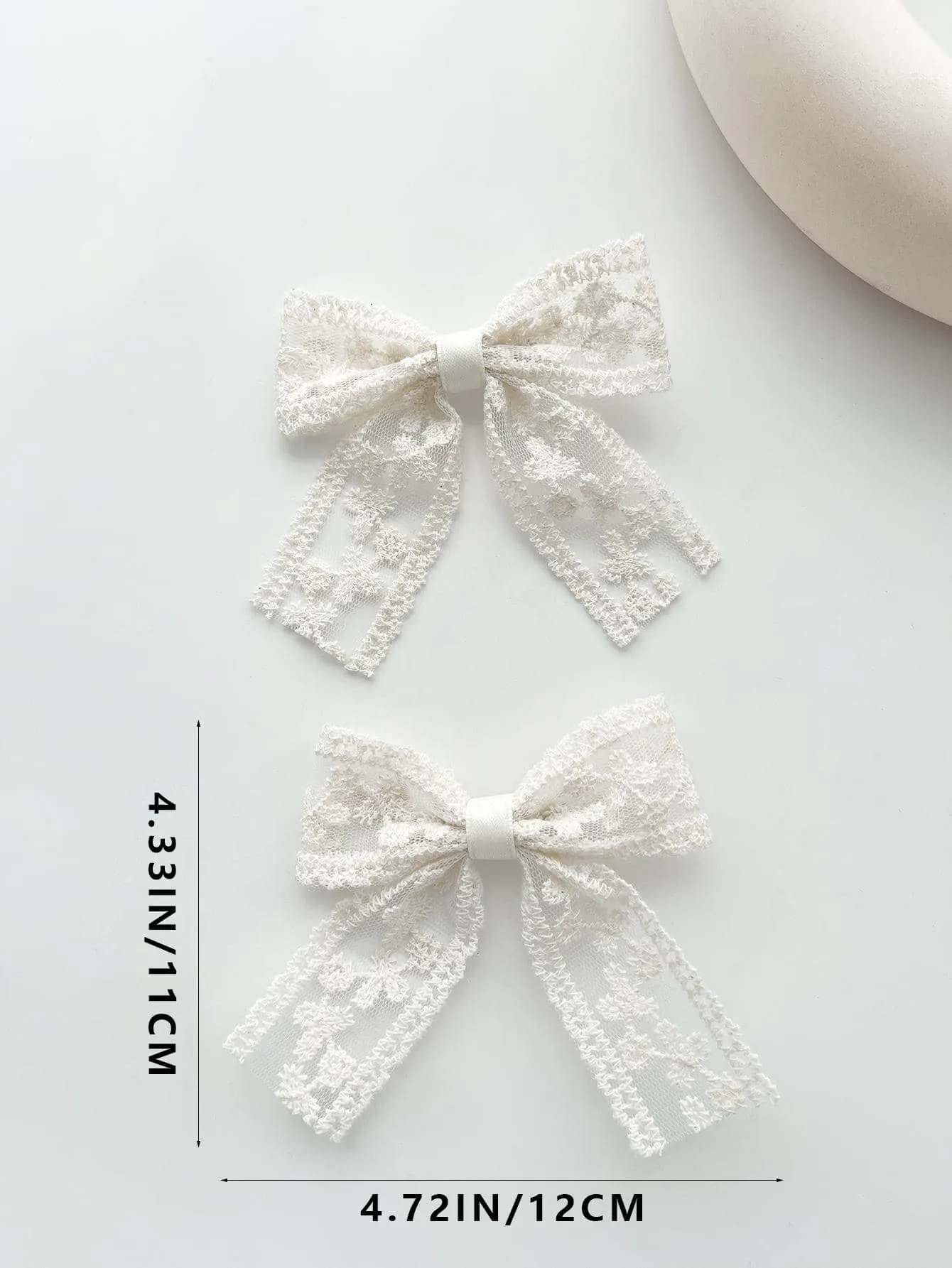 2pcs Lace Bow Hair Clips for Women Barrette Styling Hair Accessories