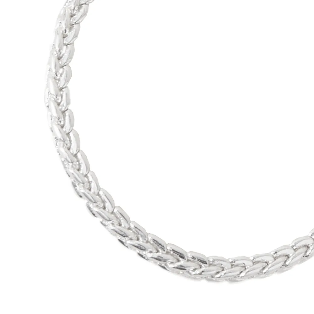 925 Pure Sterling St Silver Plated Platted Chain Bracelet  For Women By Accessorize London