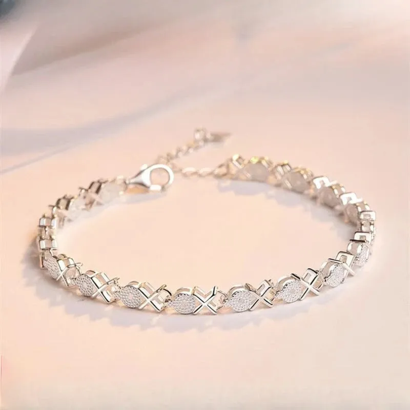 925 Sterling Silver Heart Shaped Bracelet For Women Retro Korean Versatile Zircon Charm Bracelets Original Party Jewelry Gifts