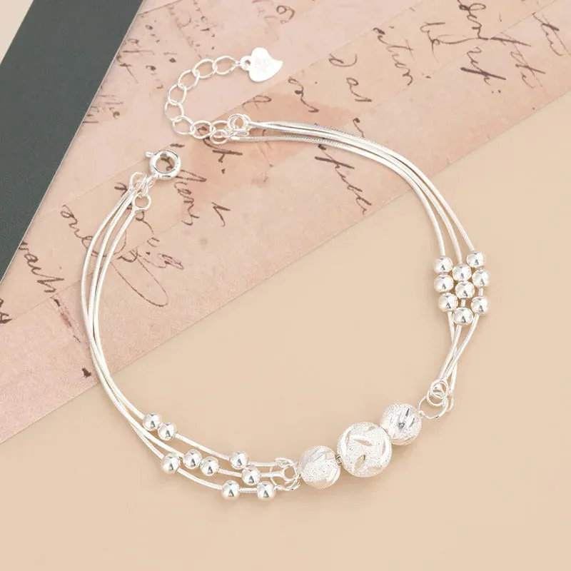 925 Sterling Silver Heart Shaped Bracelet For Women Retro Korean Versatile Zircon Charm Bracelets Original Party Jewelry Gifts