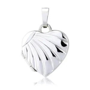 9ct White Gold Heart Locket