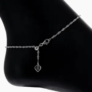 Adjustable Milano Twist Sterling Silver Anklet