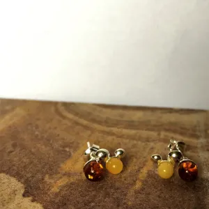 Amber Bubble Stud Earrings - VAE110