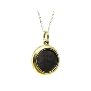 Antique Victorian 9ct Gold Glass Locket Necklace