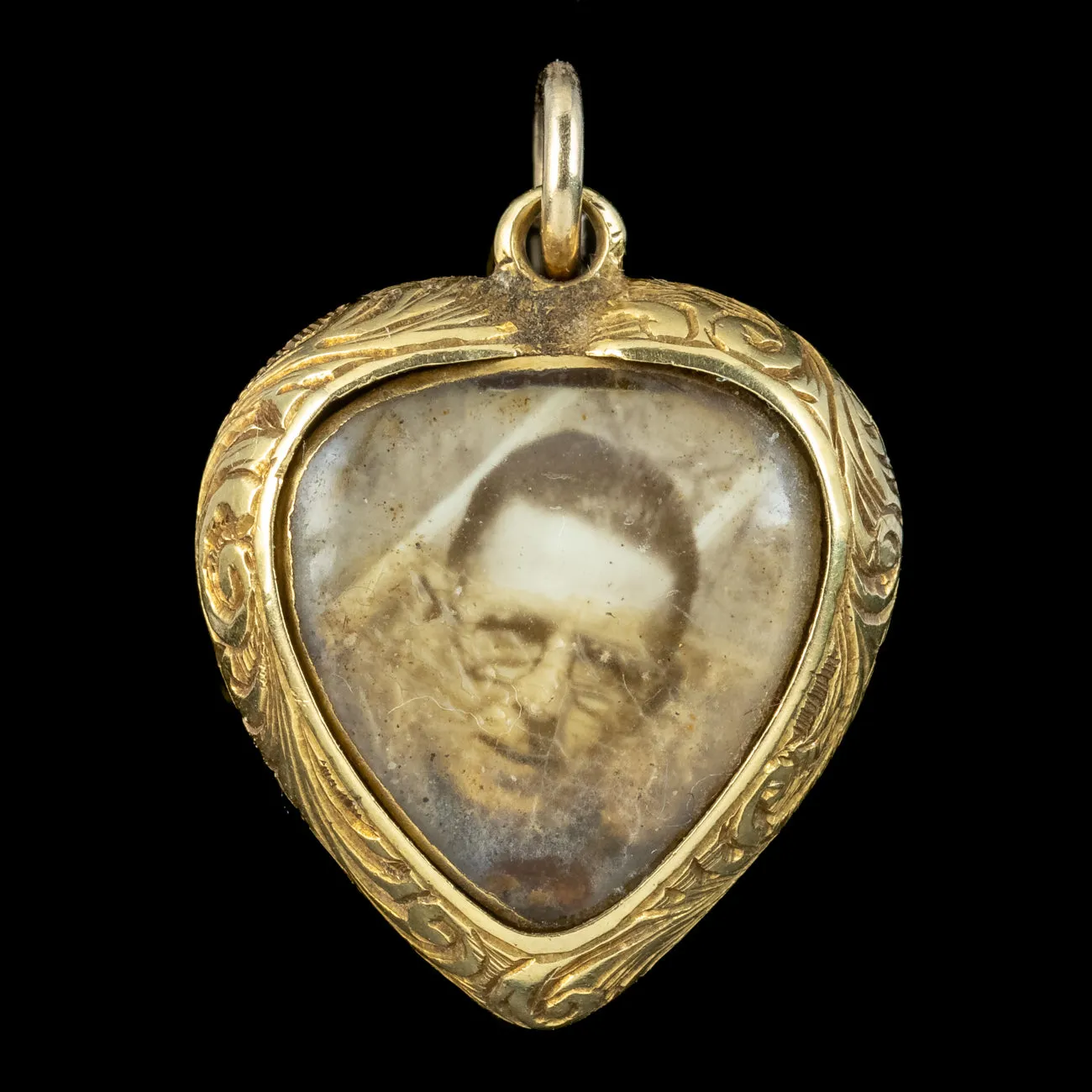 Antique Victorian Heart Charm Pendant 15ct Gold With Locket