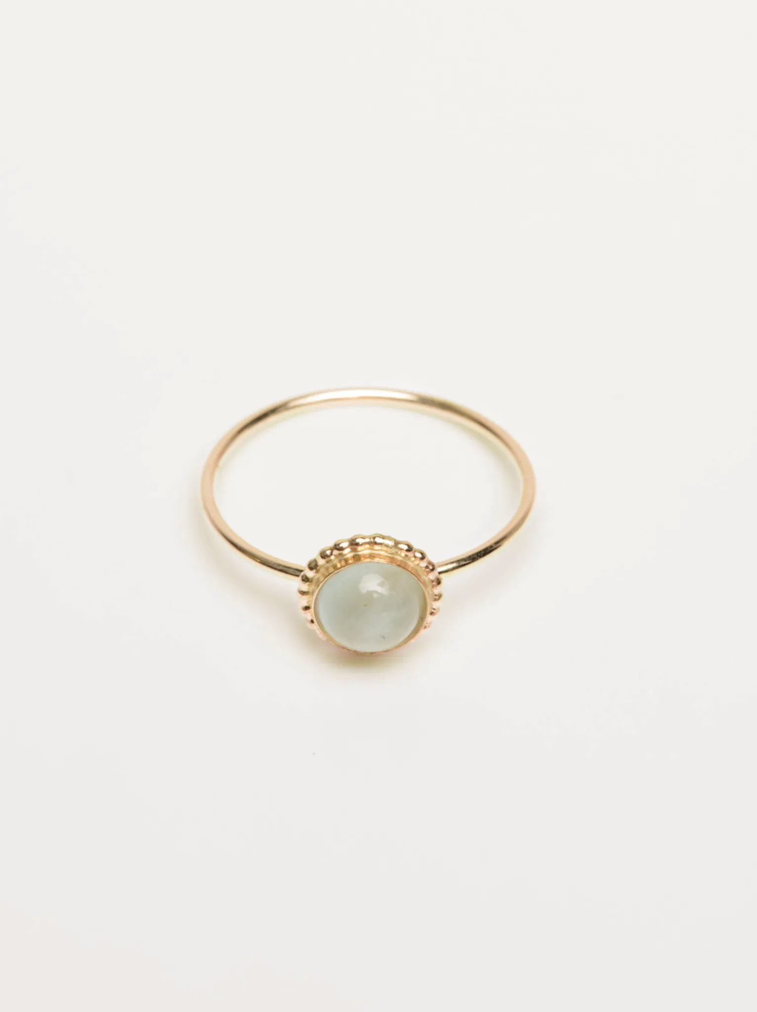 Aquamarine Halo Ring