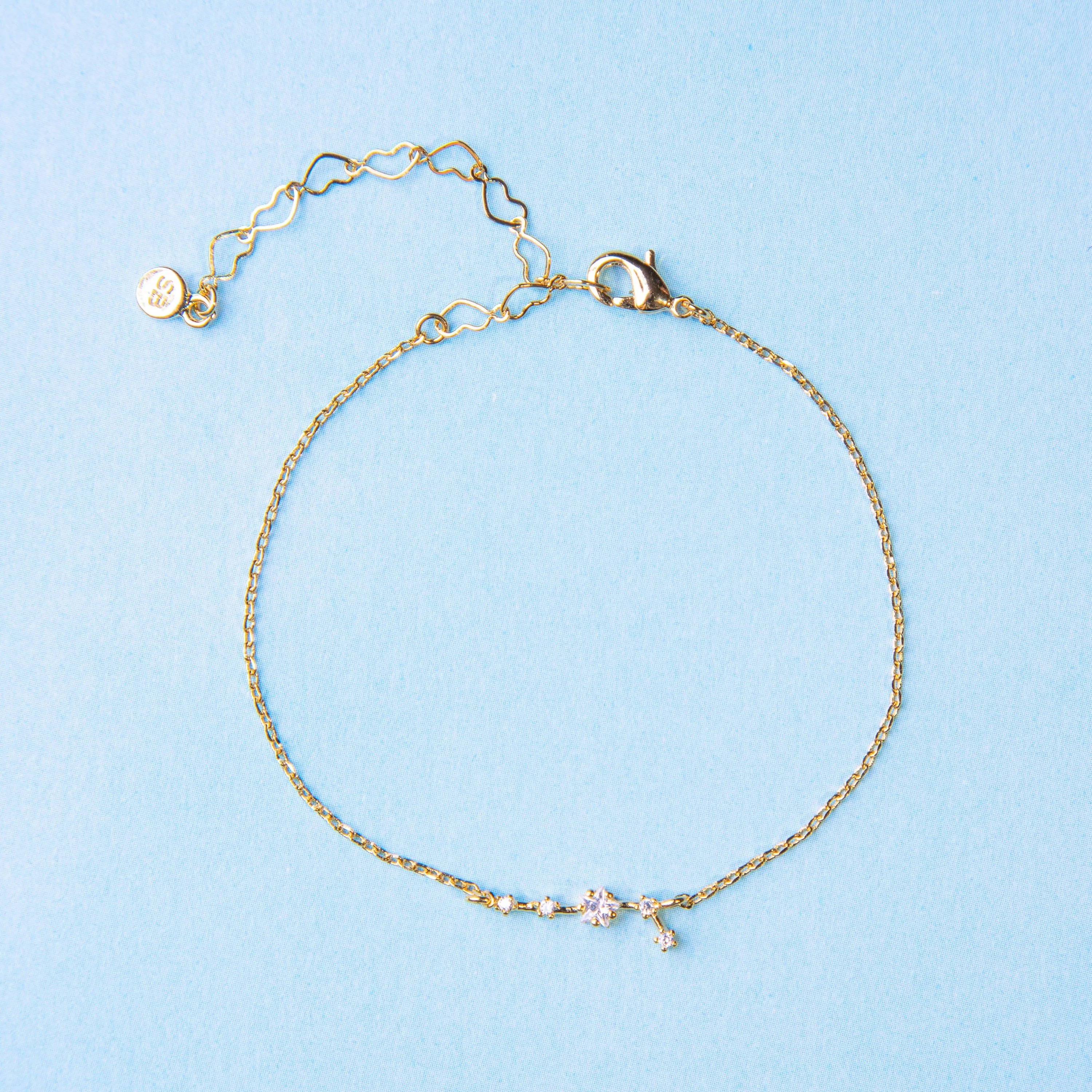 Aries Zodiac Constellation Bracelet with Zircon