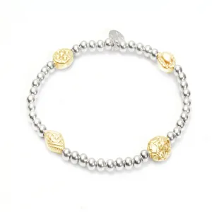 Balance Ball Bracelet in Sterling Silver with Gold Vermeil