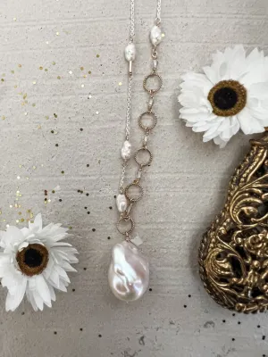 Baroque Pearl Infinity Necklace