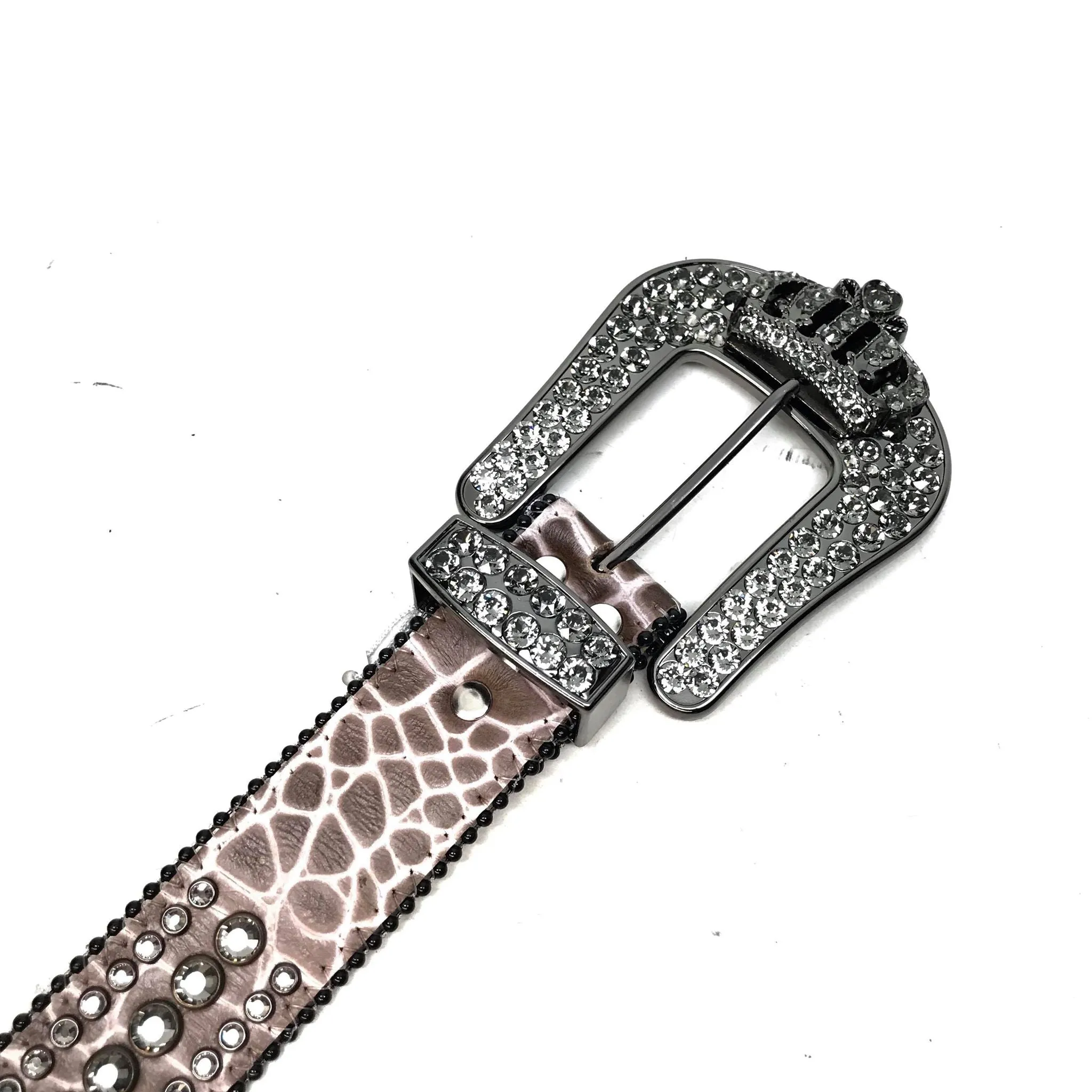 b.b. Simon Zebra Crown Fully Loaded Crystal Belt