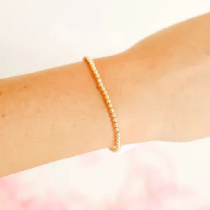 Beaded Blondes | 3MM Gold Beaded Bracelet