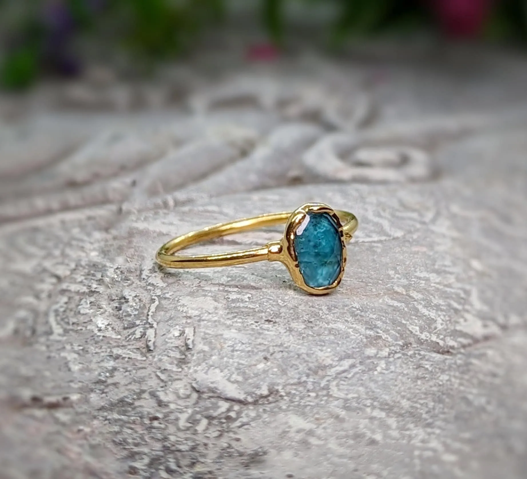 Blue Tourmaline ring