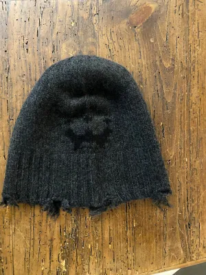 Brazeau Tricot Charcoal Cashmere Crown Beanie