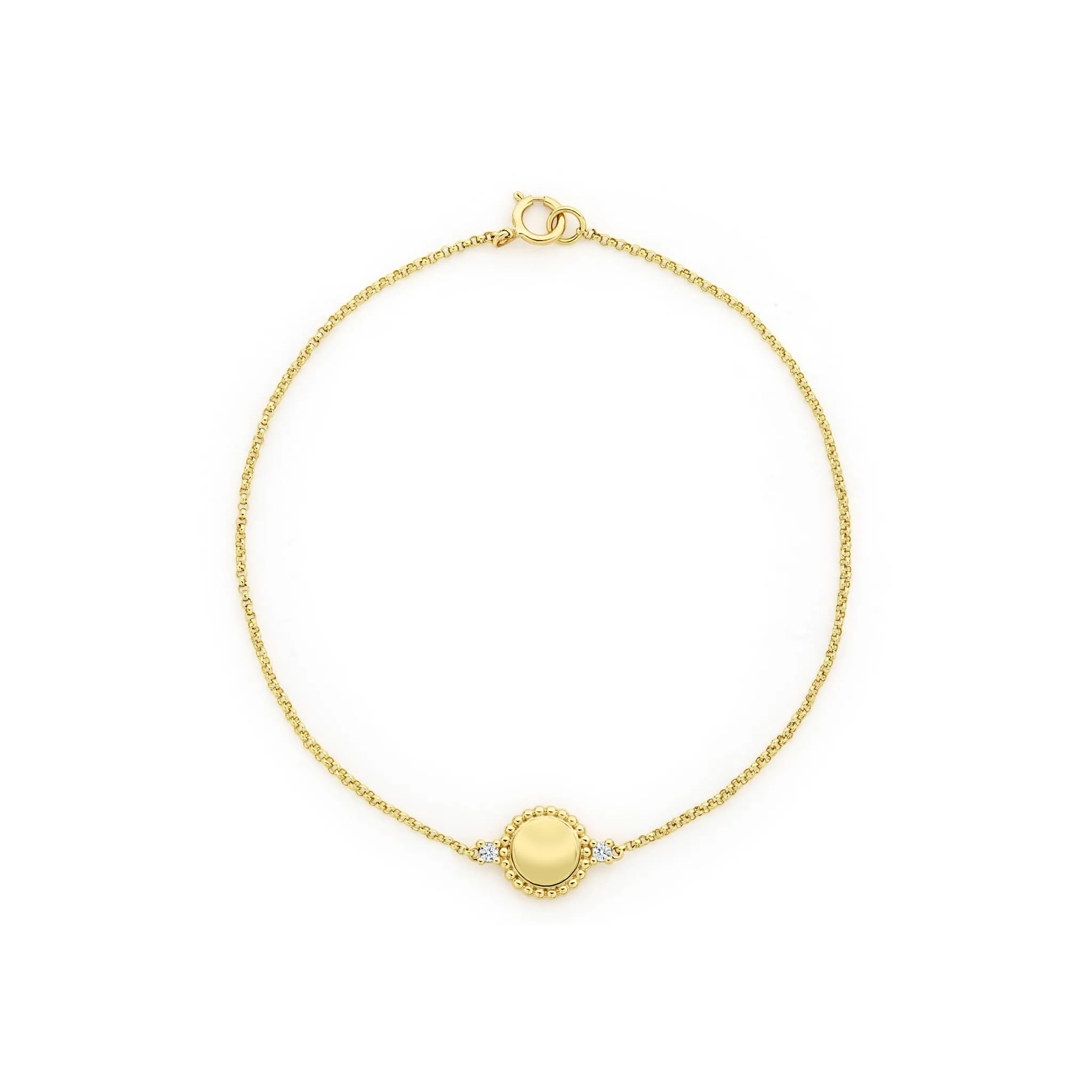 Caviar Gold 18K Gold Diamond Circle Bracelet