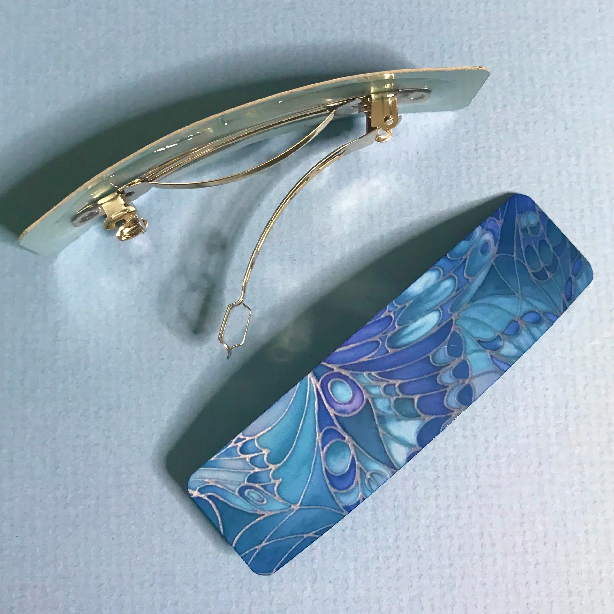 Contemporary Deep Blue Butterfly Hair Clip