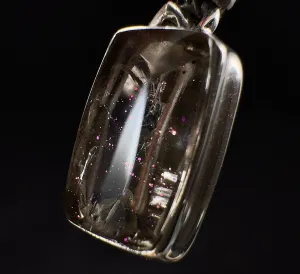 COVELLITE Pink Fire Quartz Crystal Pendant - Handmade Jewelry, Healing Crystals and Stones, 53344