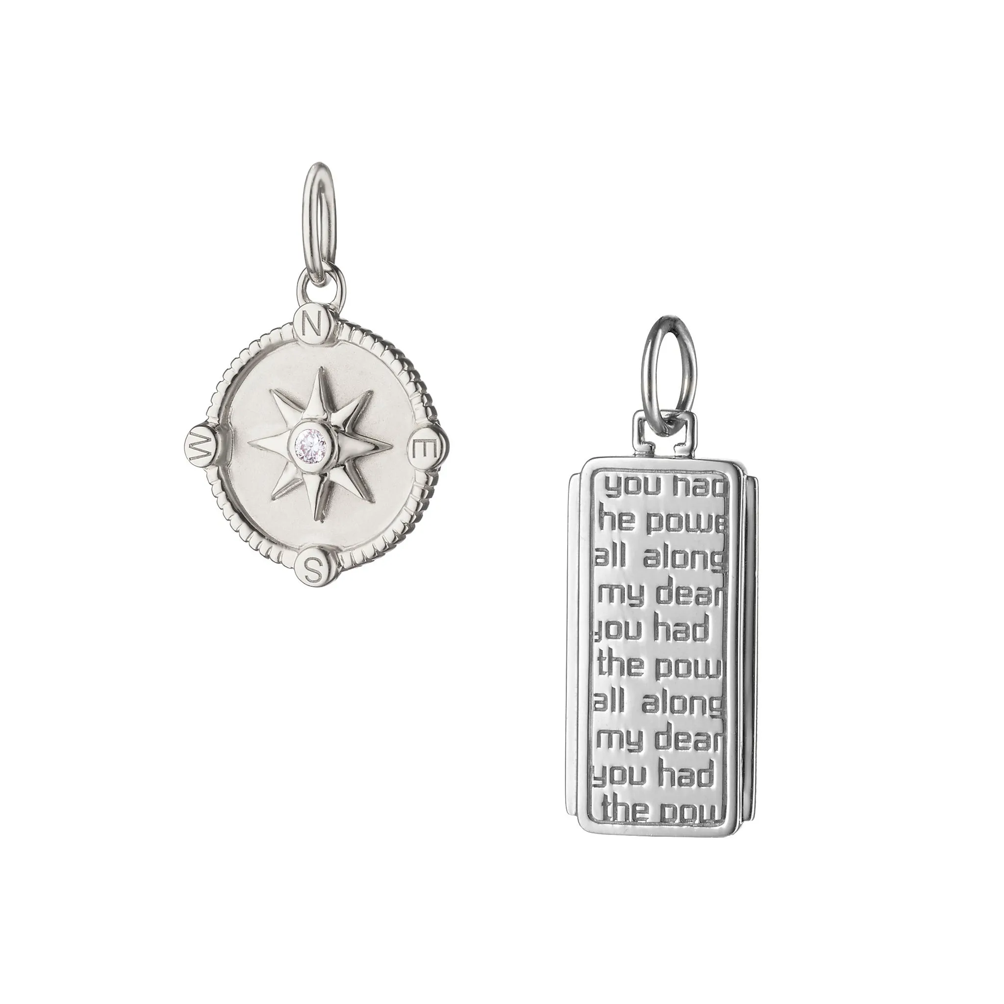 Design Your Own Mini "Adventure" Compass and "Dorothy" Medallion Charm Necklace