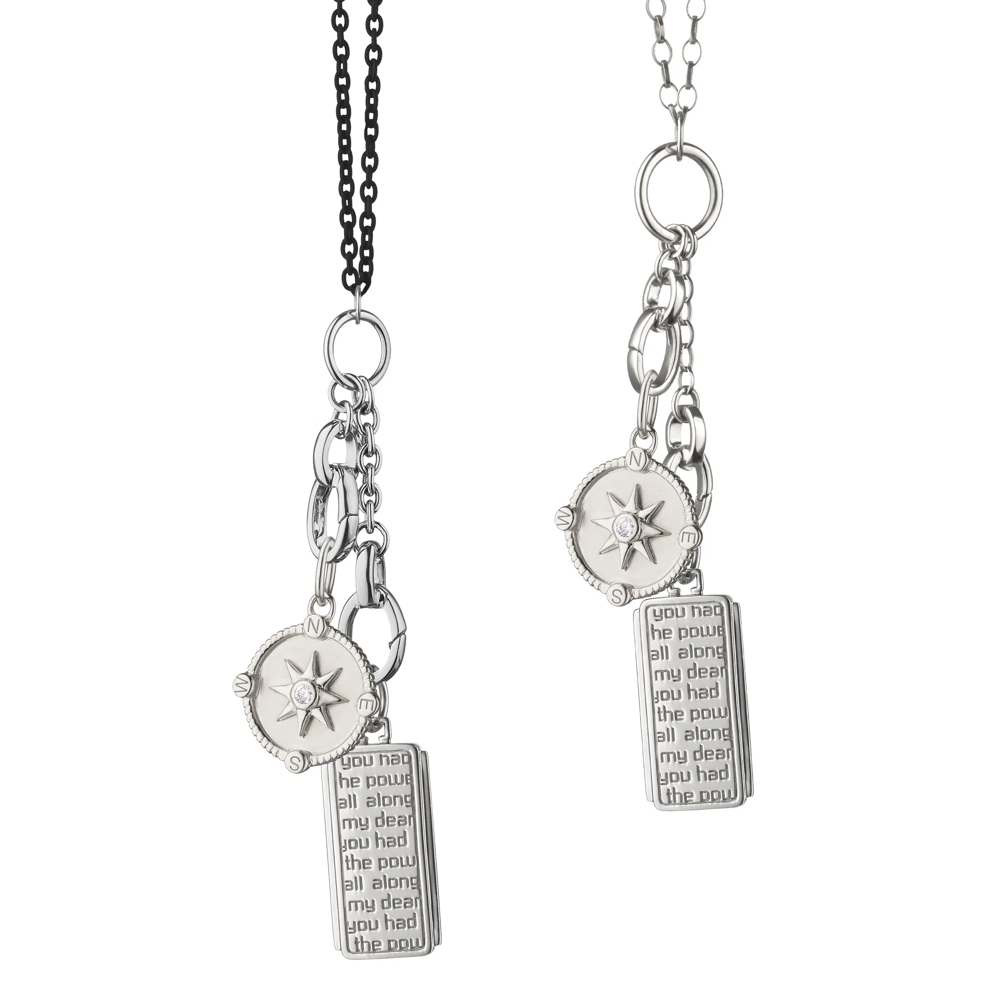 Design Your Own Mini "Adventure" Compass and "Dorothy" Medallion Charm Necklace