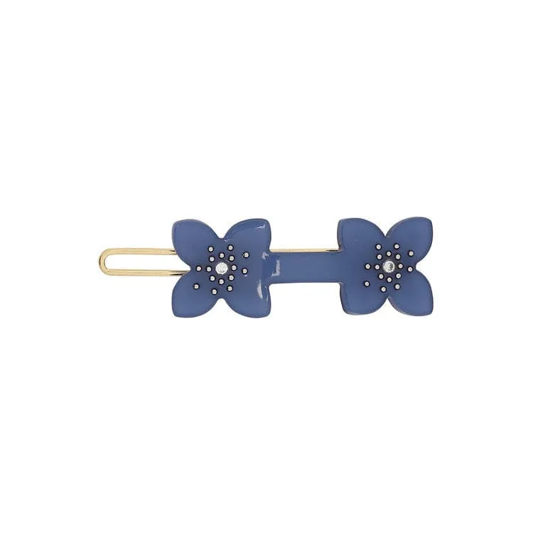 Flower Swarovski Crystal Bar Clip