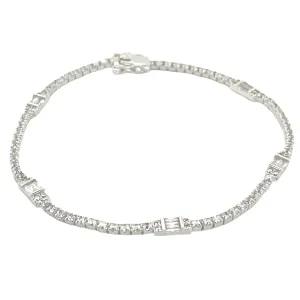 Forma Sterling Silver Cz Tennis Bracelet