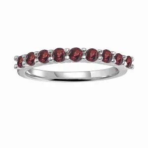 Garnet Half Eternity Ring