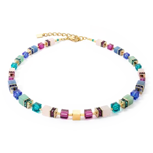 GeoCUBE® Precious Statement necklace gold-multicolour