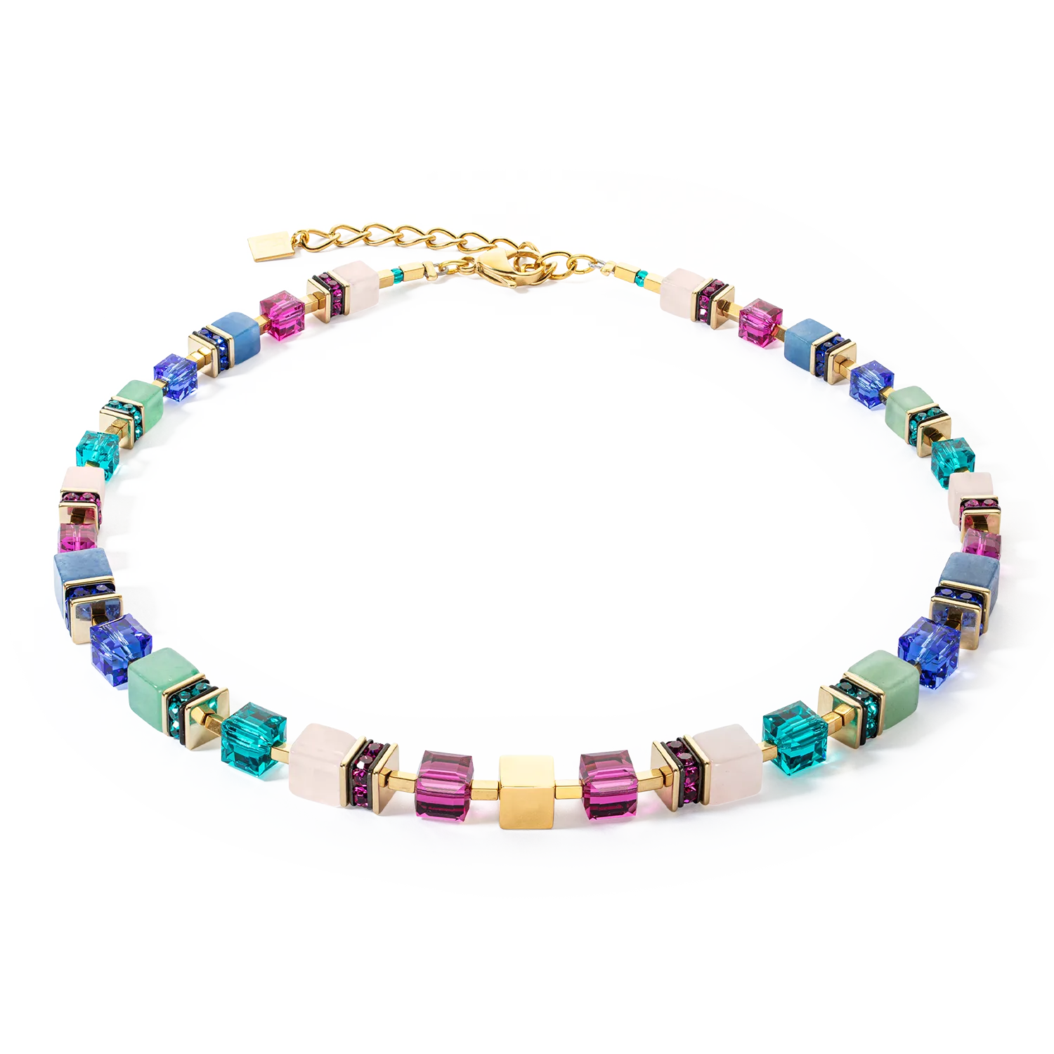 GeoCUBE® Precious Statement necklace gold-multicolour