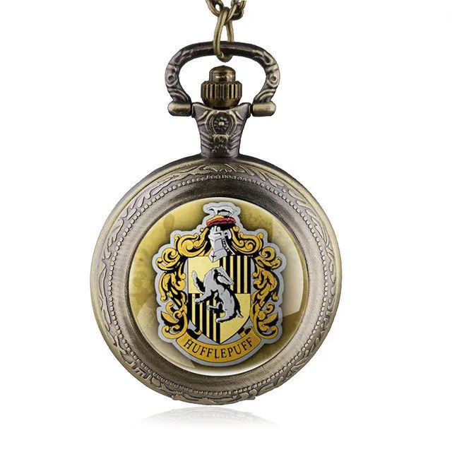 Hogwarts Dracodormiens Nunquam Titillandus Quartz Pocket Watch Mens Analog Pendant Necklace Gift