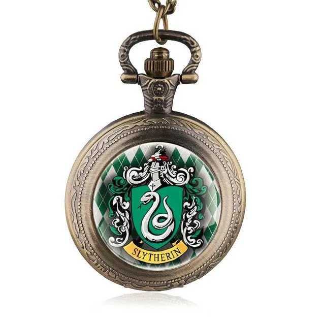 Hogwarts Dracodormiens Nunquam Titillandus Quartz Pocket Watch Mens Analog Pendant Necklace Gift