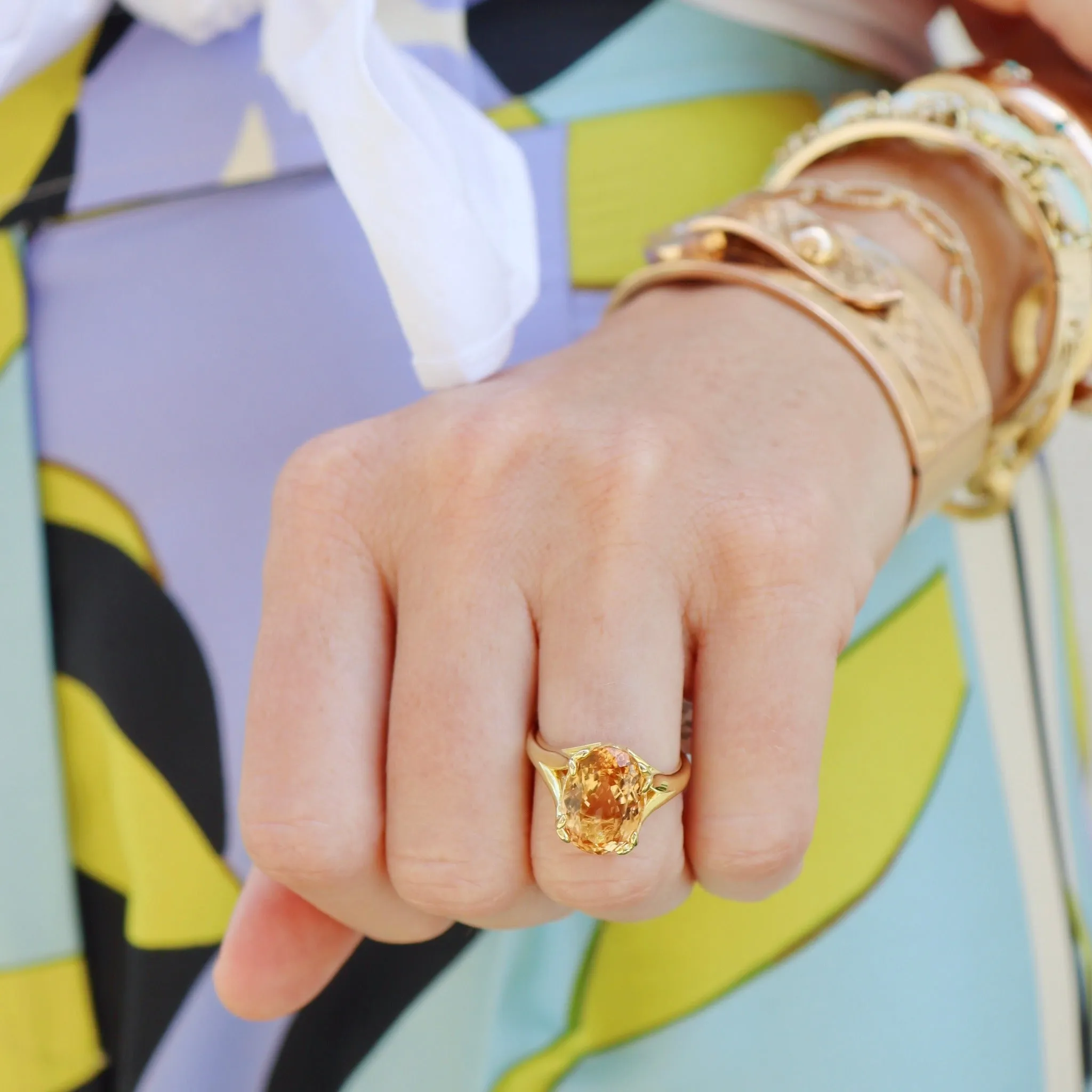 Imperial Topaz 14K Gold River Ring