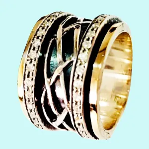 Israeli Spinner Rings for women Elegant Eternity Band mens spinner ring