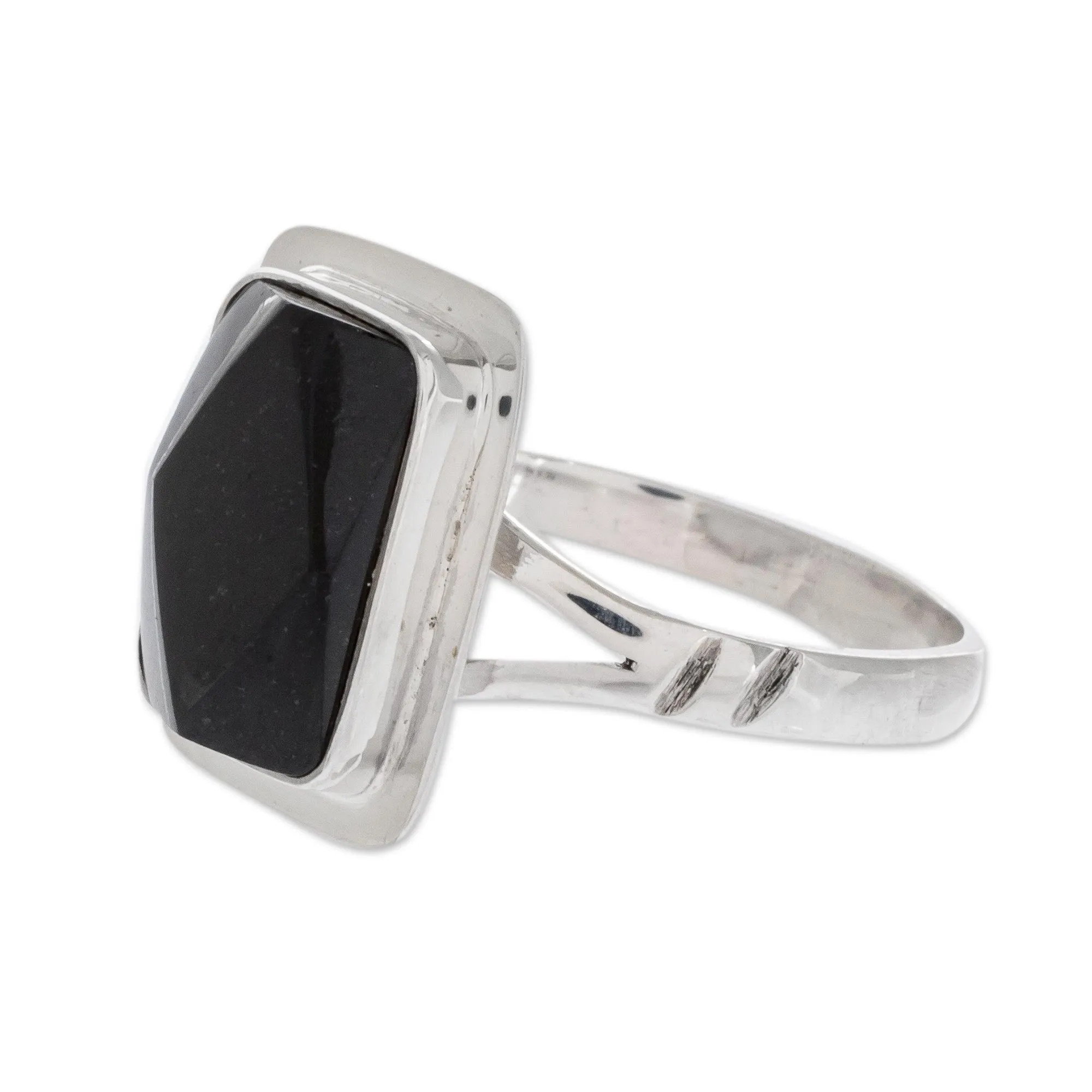 Jade cocktail ring - Black Jade Princess | NOVICA