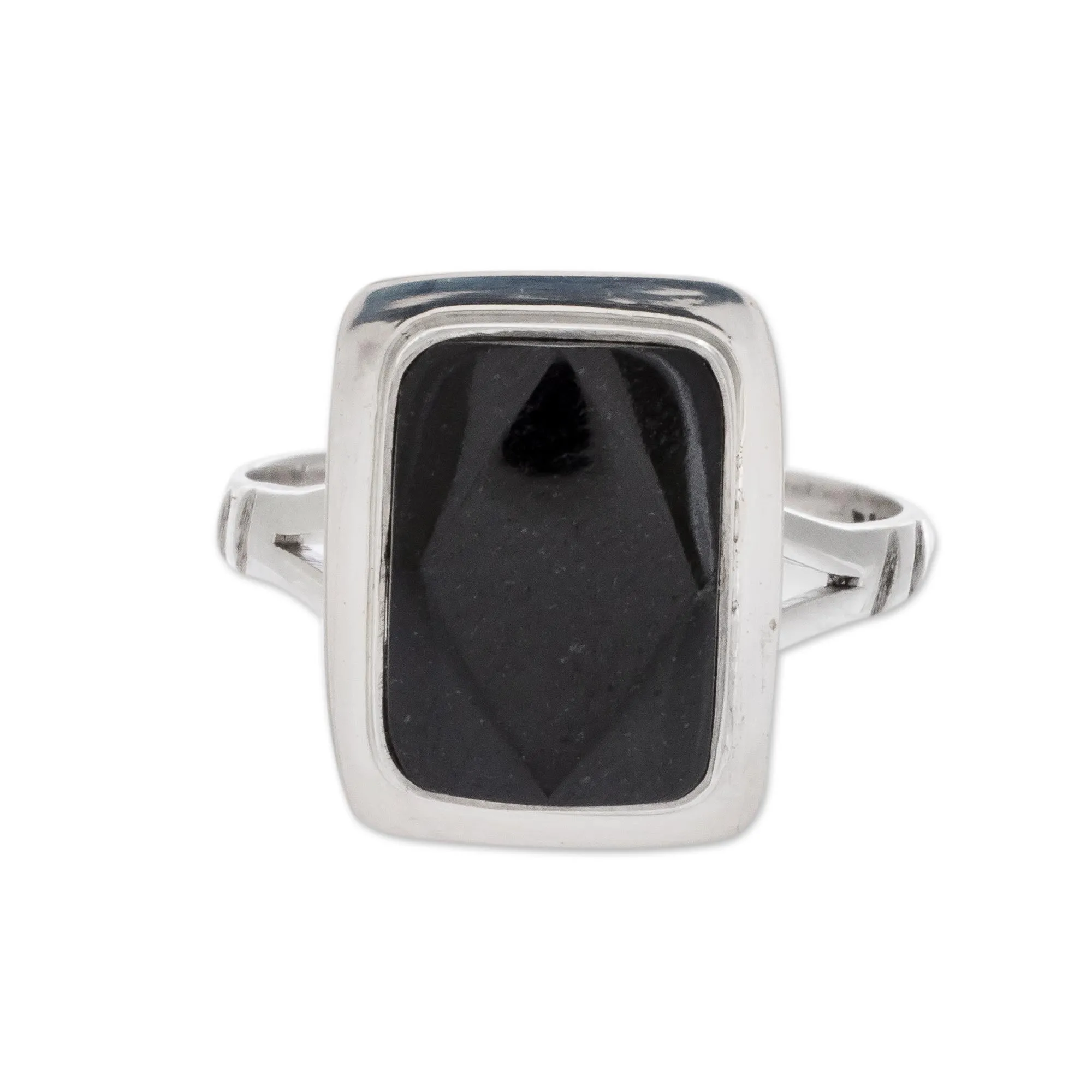 Jade cocktail ring - Black Jade Princess | NOVICA