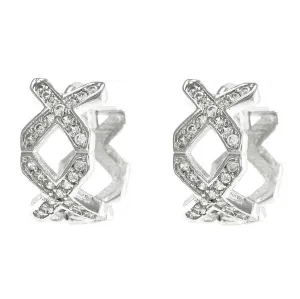 Kavinli Twist CZ Huggie Earrings