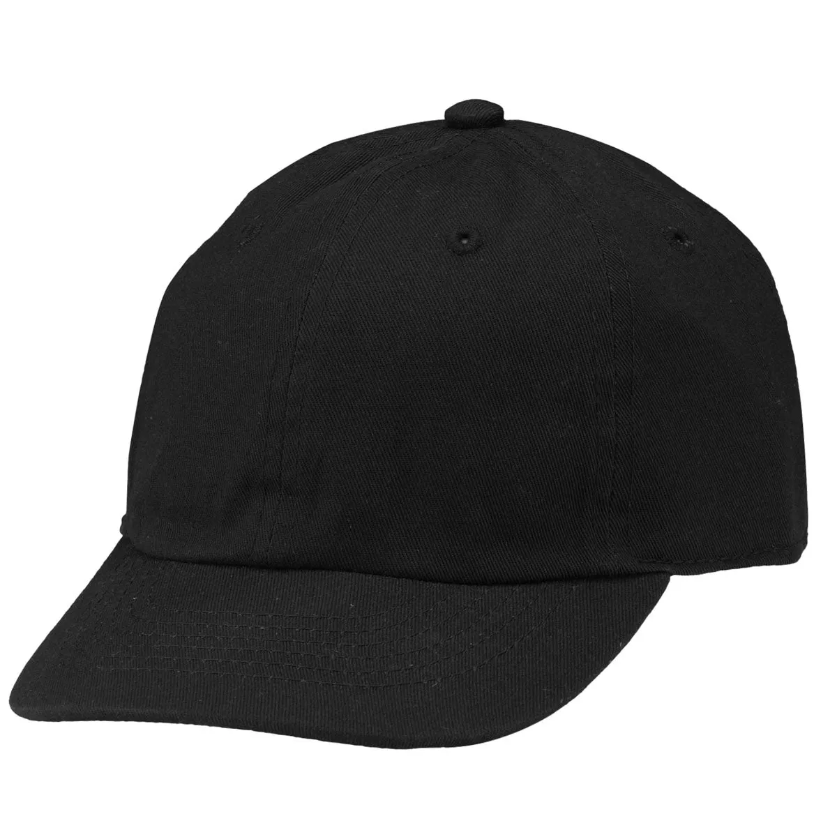 Kids Baseball Cap Cotton Adjustable Size - Black