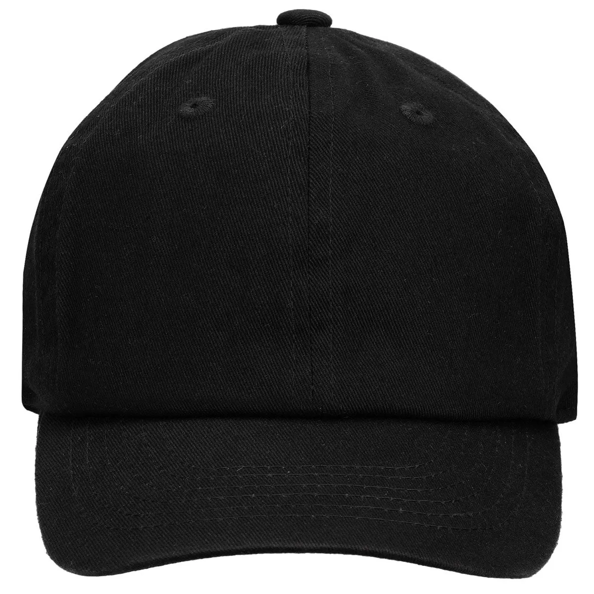 Kids Baseball Cap Cotton Adjustable Size - Black