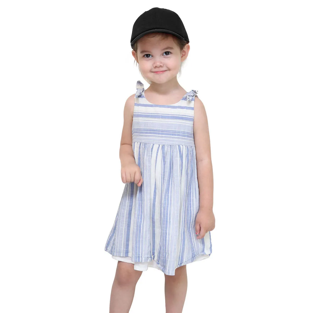 Kids Baseball Cap Cotton Adjustable Size - Black