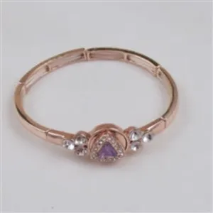 Lavender Crystal & Rhinestone Woman's Fashion Bracelet