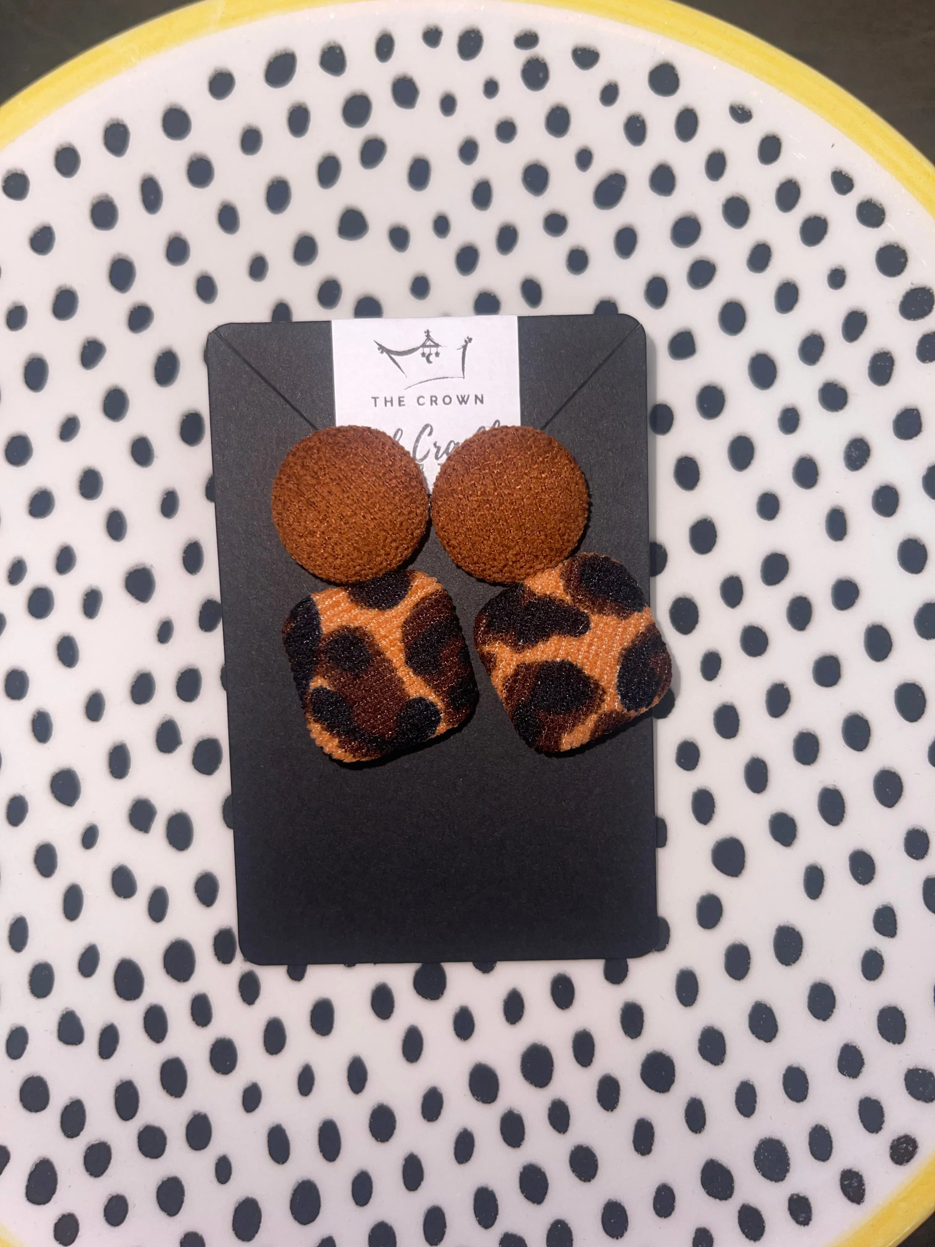 Leopard Stud Earrings