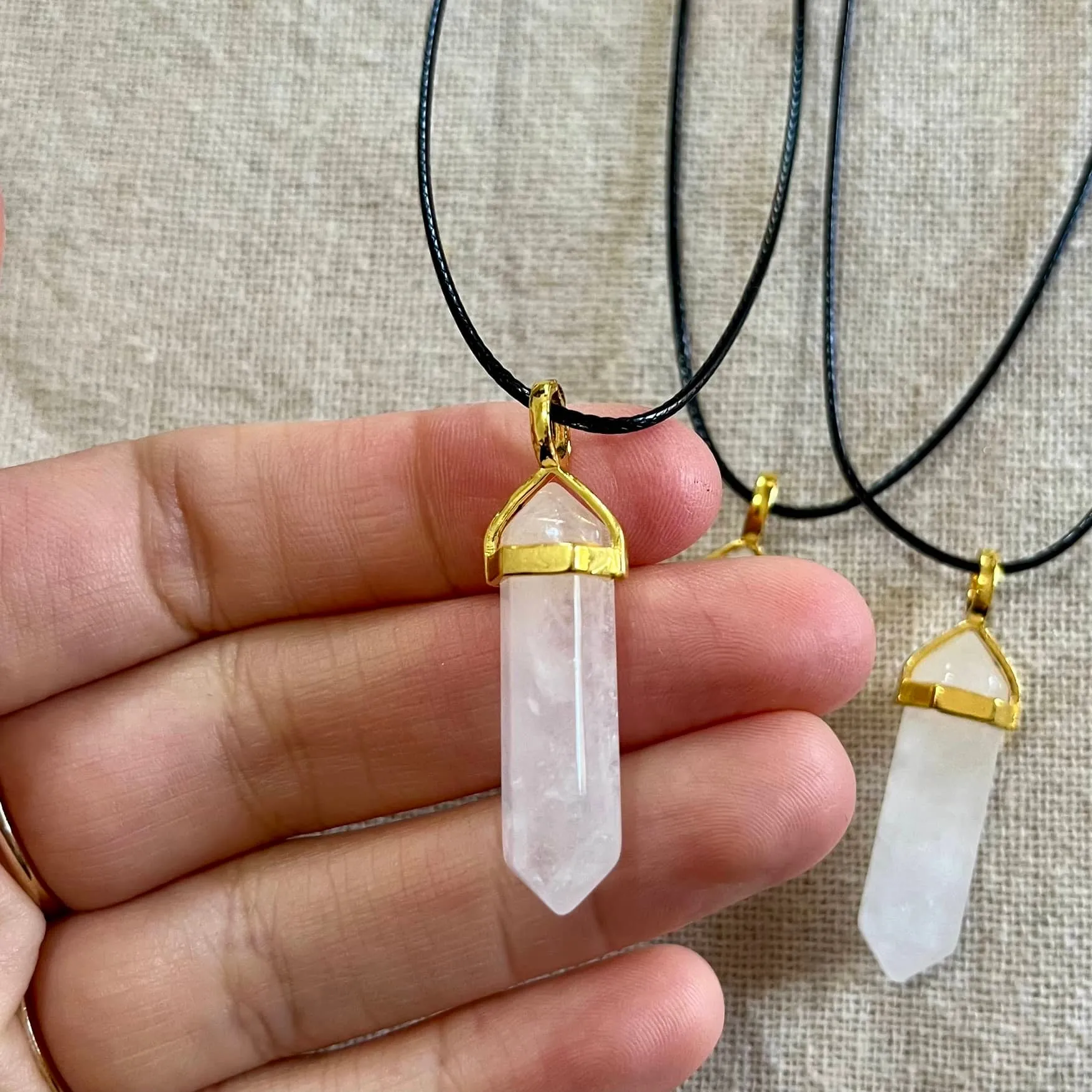 Lithos Point Pendant - Clear Quartz