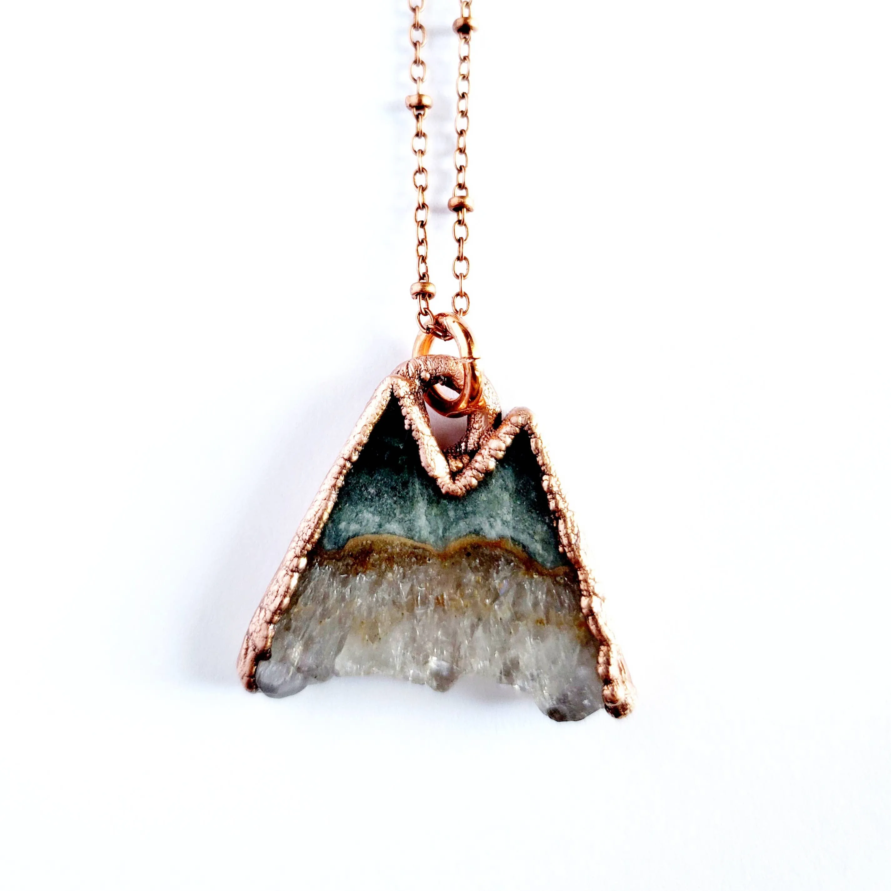 Merging Metals Mountain Necklace