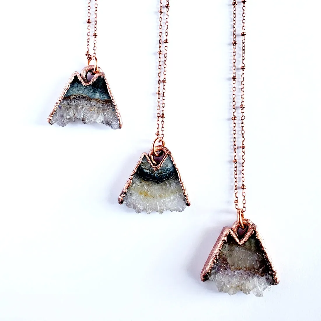 Merging Metals Mountain Necklace