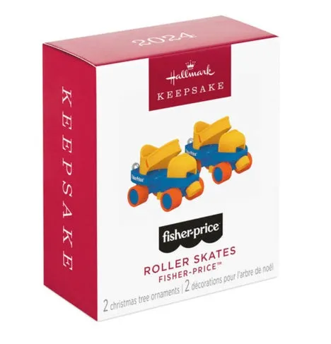 Mini Fisher-Price™ Roller Skates Ornaments, Set of 2