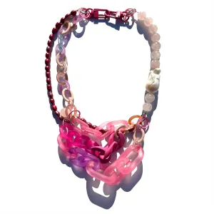 MPR x THE IMAGINARIUM: Hot Pink Rose Quartz   Baroque Pearl Melange Necklace