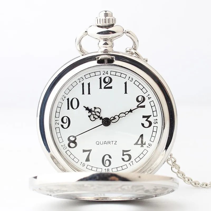 Quartz Watch Pocket Watch Hollow out Pocket Watch Classic Retro Necklace Pocket Watch