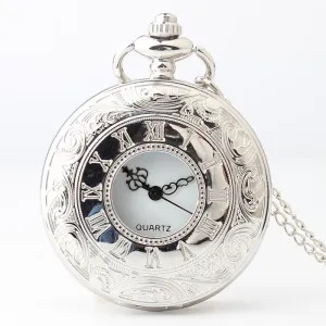 Quartz Watch Pocket Watch Hollow out Pocket Watch Classic Retro Necklace Pocket Watch